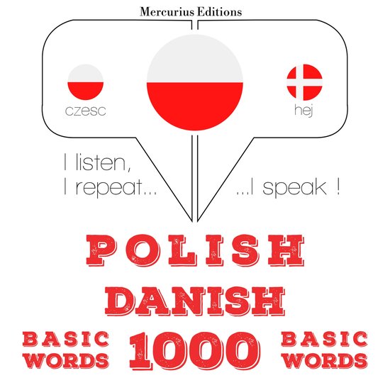 Polski - Duński: 1000 podstawowych słów - cover