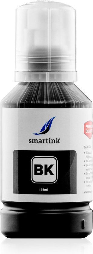 Bouteille d'encre appropriée Epson 104 Ecotank Noir BK 135 ml de Smart Ink  | bol.com