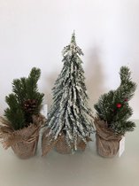 Kerstkunstplantjes - 3 stuks