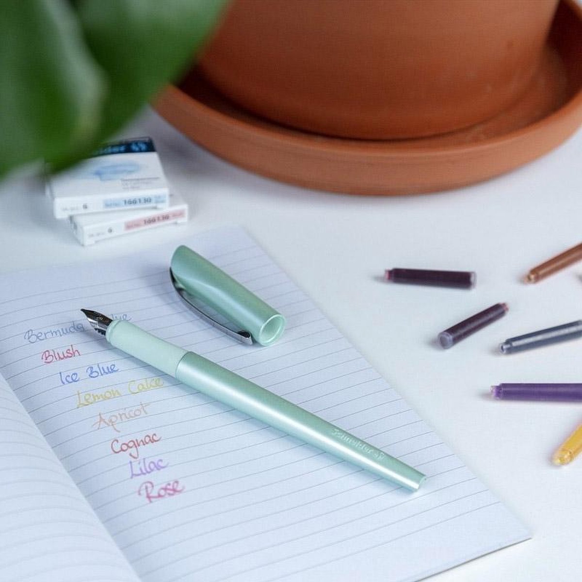 Schneider kalligrafietset – Callissima – kalligrafie vulpen – giftbox – mint - S-143811 — afbeelding 6