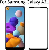 MaxVision Samsung Galaxy A21 - Tempered Glass Screenprotector - smartphone - Glas beschermen - krasbestendig - Full Cover 3D
