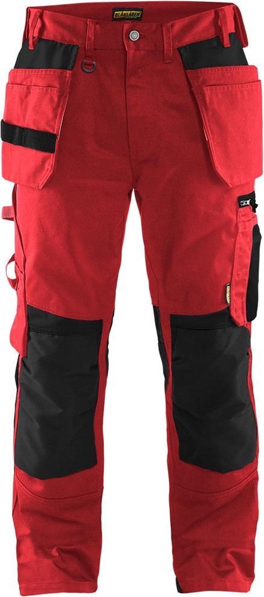Blåkläder Blaklader werkbroek met spijkerzakken 1555-1860 - rood/zwart - c52 afbeelding