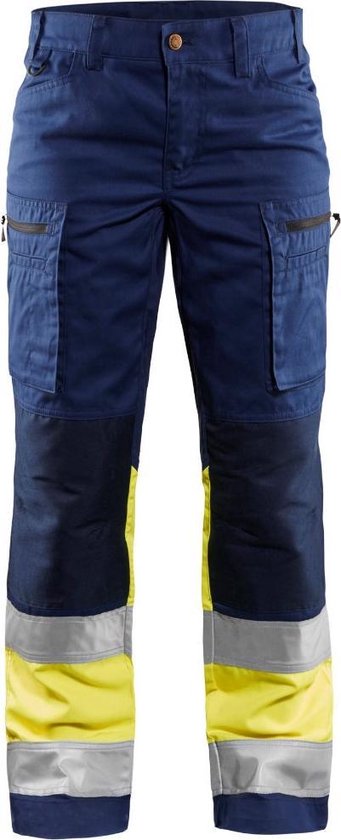 Blaklader Dames werkbroek High Vis met stretch 7161-1811 Marine