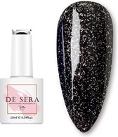 De Sera Gellak - Metallic Zwarte Gel Nagellak - Zwart - 10ML - 056 Love By The Moon