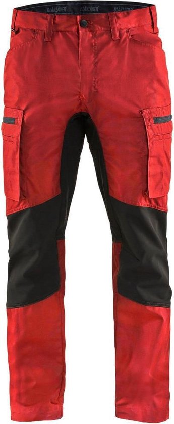 Blaklader Service werkbroek met stretch 1459-1845 - Rood/Zwart - C50