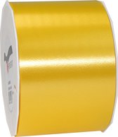 1x XL Hobby/decoratie gele satijnen sierlinten 9 cm/90 mm x 91 meter extra breed - Cadeaulint satijnlint/ribbon