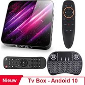 Android Tv Box 4K / Android 10 / 32GB / IR Afstandsbediening / Mini Toetsenbord / Voice muis Afstandsbediening