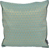 Ravi Petrol / Green Kussenhoes | Polyester / Metallic | 45 x 45 cm