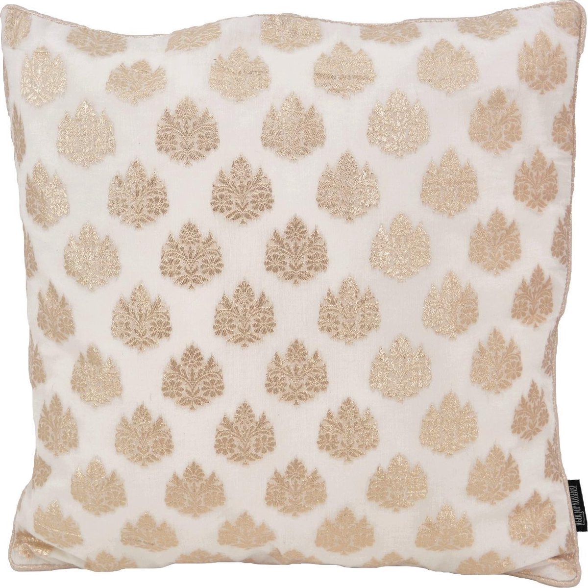 Gek op Kussens! Nila Ivoor / Rosé Kussenhoes | Polyester / Metallic | 45 x 45 cm ivory/rosekleurig