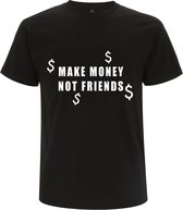 Make money, not friends Heren t-shirt | gangster | crimineel | cadeau | Zwart