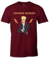 Boruto - Thunder Burger Logo Burgundy T-Shirt - XL