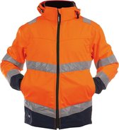 DASSY Malaga Reflecterende Softshell Werkjas Oranje/Donkerblauw