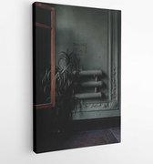Onlinecanvas - Schilderij - Indoor Plant Near Wall Art Vertical Vertical - Multicolor - 40 X 30 Cm