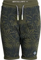 WE Fashion Jongens joggingshort met bladerendessin