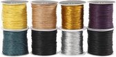 Katoenkoord, dikte 1 mm, kleuren assorti, 8x40m