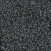 Rocailles, afm 15/0 , d: 1,7 mm, transparant grijs, 2-cut, 500gr, gatgrootte 0,5 mm