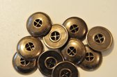 Mooie bronzen 4 gaats knoop. Doorsnede 22mm. Zakje van 10 stuks.