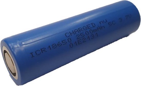 CHARGÉ - 18650 Batterie | Li-ion | 3,7 V | 2500 mAh | bol.com