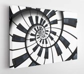 Unusual abstract piano keyboard like spiral background fractal endless staircase.- Modern Art Canvas - Horizontal - 689573419 - 40*30 Horizontal