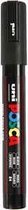 Posca Marker - Universele Stift - Paintmarker - #24 - Zwart - PC-5M - lijndikte 2,5mm - 1 stuk