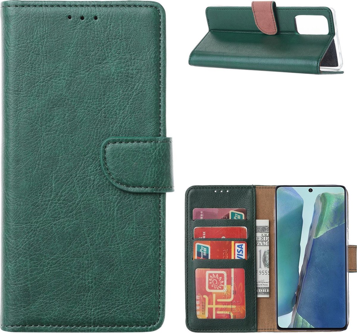 Hoesje Samsung Galaxy S20 Groen met Pasjeshouder