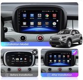 GRATIS CAMERA! Fiat 500X 2014-2021 Android 10 navigatie Bluetooth USB WiFi 1+16GB