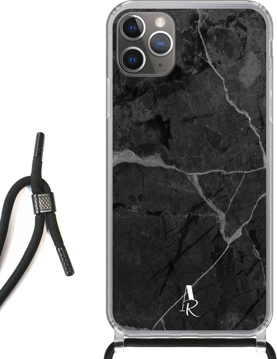 iPhone 11 Pro hoesje met koord - Onyx Marble