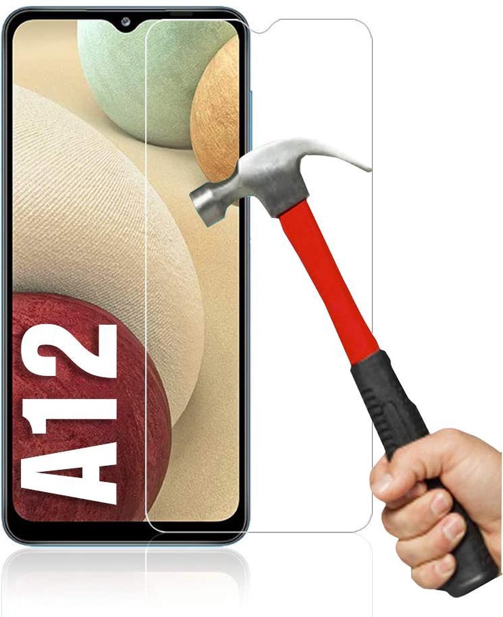 Screenprotector geschikt voor Samsung Galaxy A12 screenprotector - Tempered glass – Anti scratch – Galaxy A12 Screen protector – Case friendly - EPICMOBILE