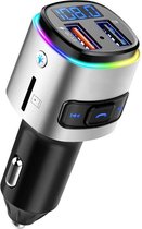 DrPhone BC15 - Handsfree Gesprekken + Autolader – Bluetooth - RGB LED – Audio Fm transmitter – Voltage Detectie - Bellen / Opladen - Smartphone