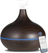 3 in 1 Aroma Diffuser 550ML Deluxe + Afstandsbediening – voor Aromatherapie – Aroma vernevelaar – Luchtbevochtiger – Verdamper – Geurverspreider – Humidifier – Etherische Olie – LE