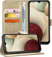 Hoesje geschikt voor Samsung A12 - Book Case Leer Wallet - Goud