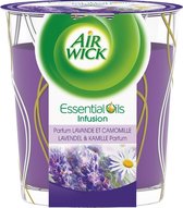 AIR WICK Geurkaars - Souvenirs d'Enfance - Essential Oils - Lavendel&Kamille - 105g - 2 Kaarsen