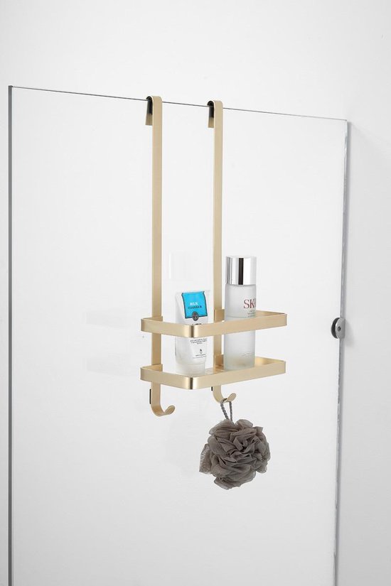 Ced'or Porte-shampoing pour support de douche en laiton 52cm laiton brossé  / or mat | bol.com