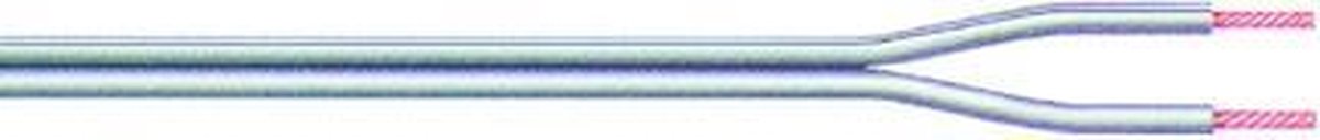 Luidspreker kabel - 2 x 0,75mm² - Grijs met zwarte strip - 100m