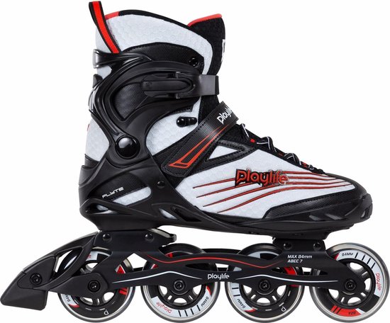 Rollers Playlife - Taille 44 - Homme - blanc / noir / rouge