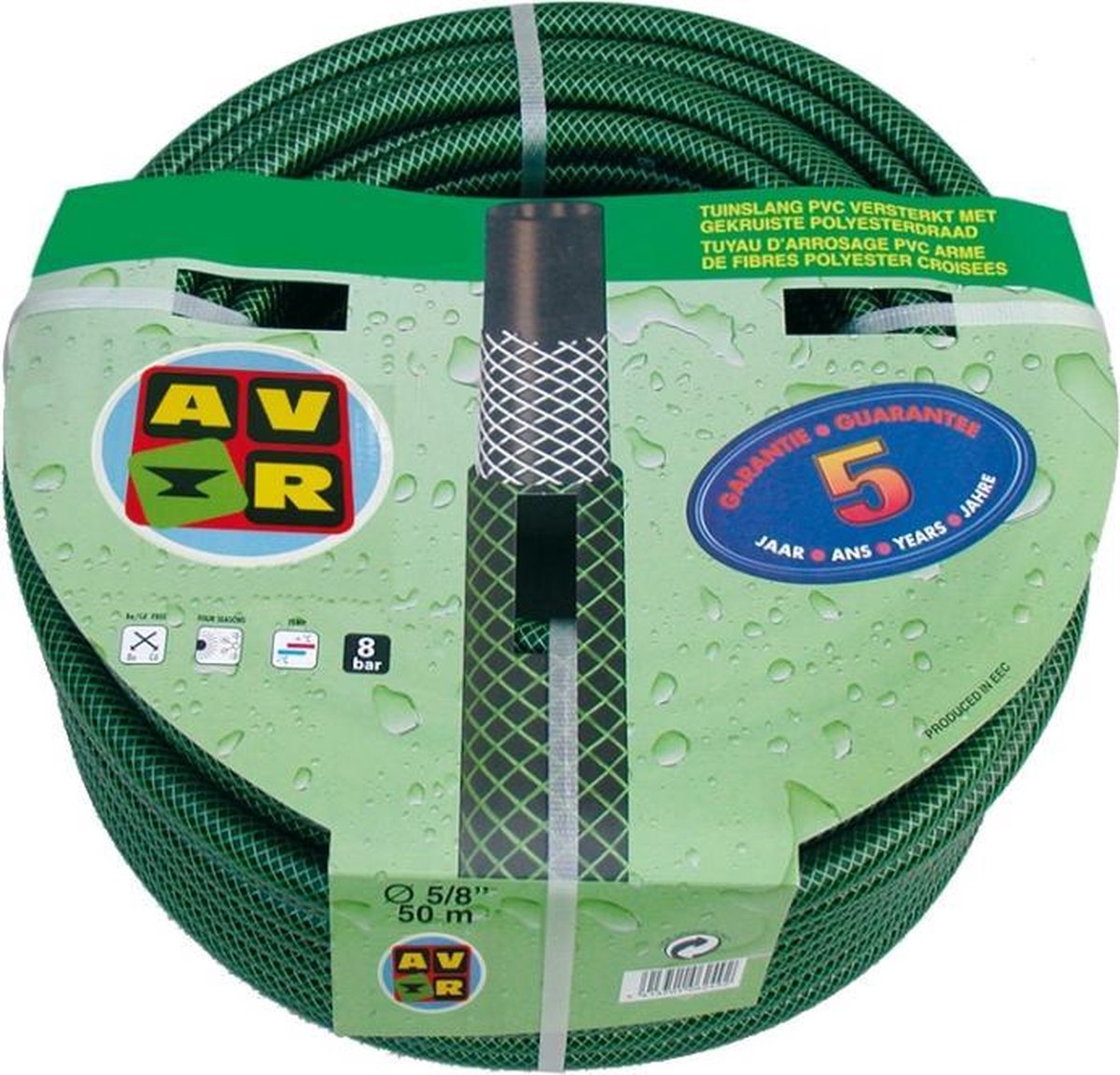 AVR Tools - Groene Tuinslang - 25 m - Versterkt - 3/4 inch