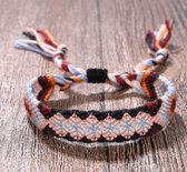 Bohemian look armband stof | zwart gekleurd