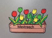 Mestreech Raamsticker tulpenkratje - Maastricht - Carnaval - Raamsticker - statische sticker - herbruikbaar