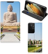 Bookcase Samsung Galaxy S21 Ultra Smartphone Buddha