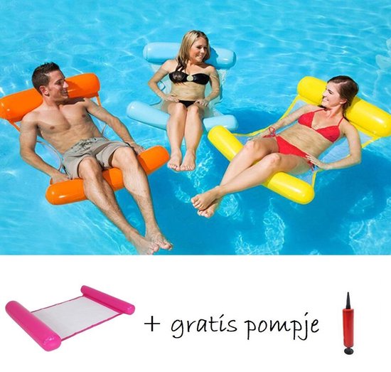Water Hangmat + GRATIS Pompje - - Waterhangmat - Luchtbed -... | bol.com