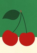 Fruit Poster - Twee Kersjes - Wandposter 60 x 40 cm
