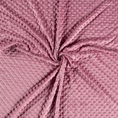 Minky Fleece / dot - Oud roze - Wasbaar - Kinderkleding - Decoratie - volle stof met zachte grip - 155g / m²
