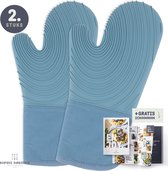 Sophie Nordinn® - BBQ Handschoenen Osby (Blauw) - Set 2 Stuks - Ovenwanten - Hittebestendig tot 200 °C