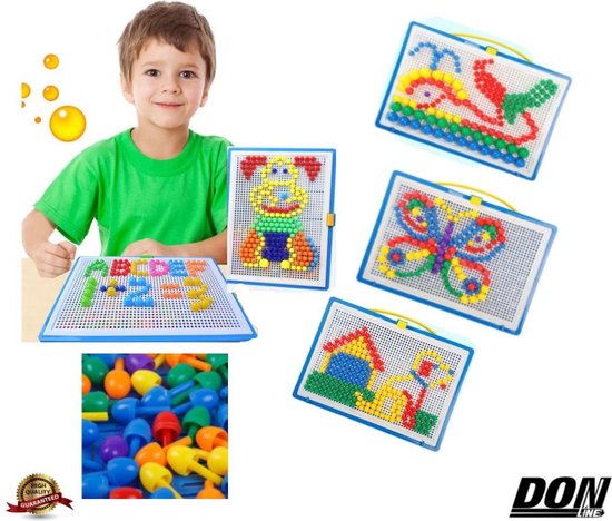 Educatief Speelgoed - Mozaïeksetje - Mushroom Nail Puzzle - Button Art  Speelgoed... | bol.com