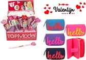 Top Model Valentijnsdag cadeau - Portemonnee - Unieke BFF pen - 2 Delige set - Voordeelbundel