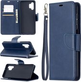 Samsung Galaxy A32 (5G) hoesje - MobyDefend Wallet Book Case Met Koord - Blauw - GSM Hoesje - Telefoonhoesje Geschikt Voor: Samsung Galaxy A32 (5G)