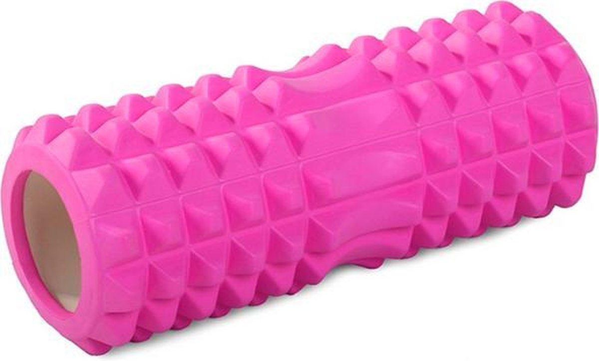 Duo Bakkersport - Roze - Grid Grote Foam Roller - 33 cm - Yoga Roller - Foamroller - Massage Fascia