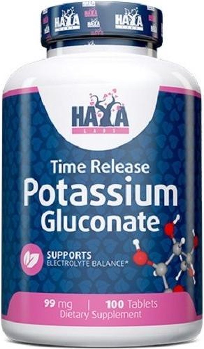 Potassium Gluconate Time Release 100tabl - Haya Labs