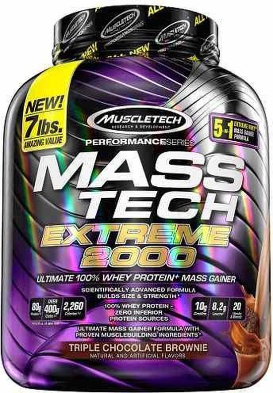 MuscleTech Performance Series Mass Tech Extreme 2000 Weight gainer - Triple Chocolate Brownie