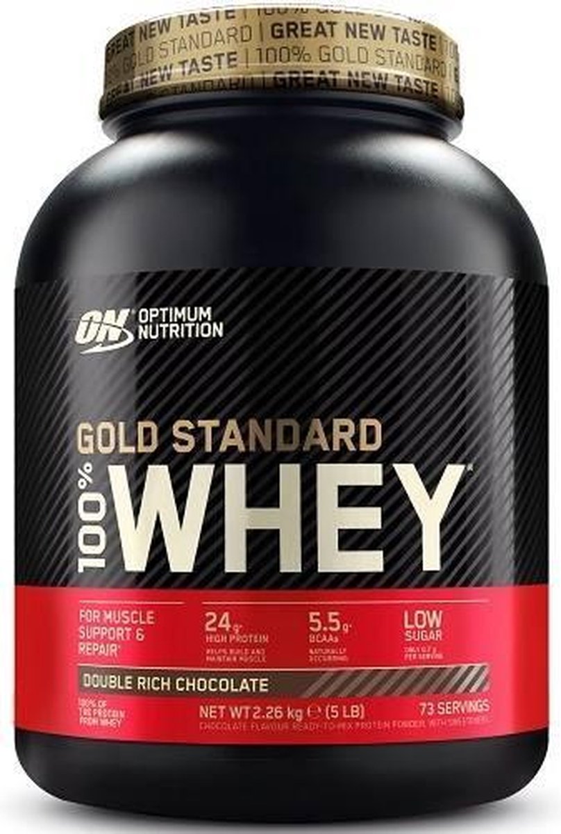 Optimum Nutrition - 100% Whey Gold Standard Protein - Double Chocolate- 2270 gram